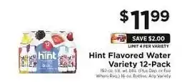 ShopRite Hint Flavored Water Variety 12-Pack offer