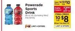 ShopRite Powerade Sports Drink offer