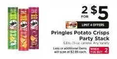 ShopRite Pringles Potato Crisps Party Stack offer