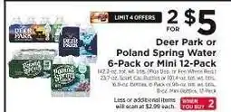ShopRite Deer Park or Poland Spring Water offer