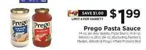 ShopRite Prego Pasta Sauce offer