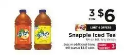 ShopRite Snapple Iced Tea offer
