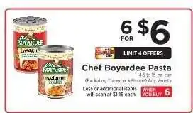 ShopRite Chef Boyardee Pasta offer