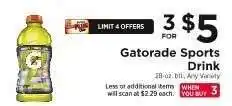 ShopRite Gatorade Sports Drink offer