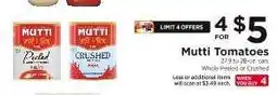 ShopRite Mutti Tomatoes offer