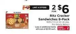 ShopRite Ritz Cracker Sandwiches 8-Pack offer