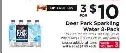 ShopRite Deer Park Sparkling Water 8-Pack offer