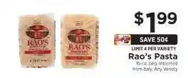 ShopRite Rao's Pasta offer
