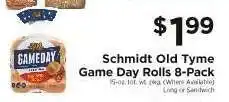 ShopRite Schmidt Old Tyme Game Day Rolls 8-Pack offer