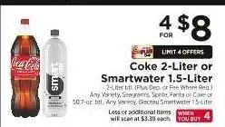 ShopRite Coke 2-Liter or Smartwater 1.5-Liter offer