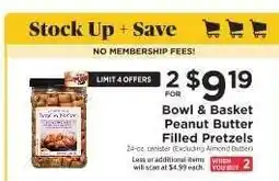 ShopRite Bowl & Basket Peanut Butter Filled Pretzels offer