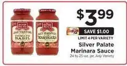 ShopRite Silver Palate Marinara Sauce offer