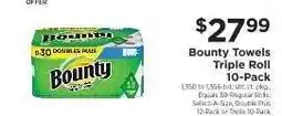 ShopRite Bounty Towels Triple Roll 10-Pack offer