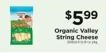 ShopRite Organic Valley String Cheese offer