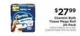 ShopRite Charmin Bath Tissue Mega Roll 24-Pack offer