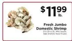 ShopRite Fresh Jumbo Domestic Shrimp offer