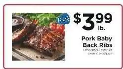 ShopRite Pork Baby Back Ribs offer