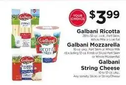 ShopRite Galbani Ricotta, Mozzarella, or String Cheese offer