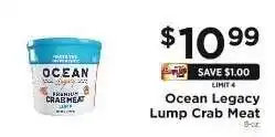ShopRite Ocean Legacy Lump Crab Meat offer