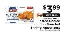 ShopRite Tastee Choice Jumbo Breaded Shrimp Appetizers offer