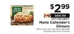 ShopRite Marie Callender's Dinners offer