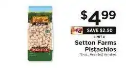 ShopRite Setton Farms Pistachios offer