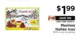 ShopRite Marinos Italian Ices offer