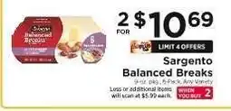 ShopRite Sargento Balanced Breaks offer