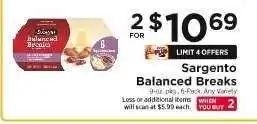 ShopRite Sargento Balanced Breaks offer
