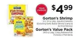 ShopRite Gorton's Shrimp or Gorton's Value Pack offer