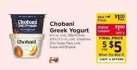 ShopRite Chobani Greek Yogurt offer