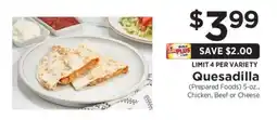 ShopRite Quesadilla offer