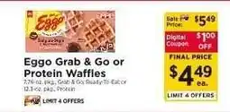 ShopRite Eggo Grab & Go or Protein Waffles offer