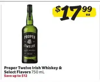 Winn Dixie Proper Twelve Irish Whiskey & Select Flavors offer