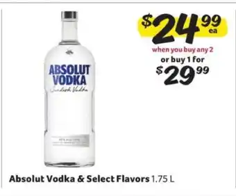 Winn Dixie Absolut Vodka & Select Flavors offer