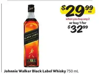 Winn Dixie Johnnie Walker Black Label Whisky offer