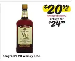 Winn Dixie Seagram's VO Whisky offer