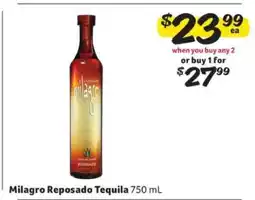 Winn Dixie Milagro Reposado Tequila offer