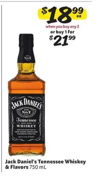 Winn Dixie Jack Daniel's Tennessee Whiskey & Flavors offer