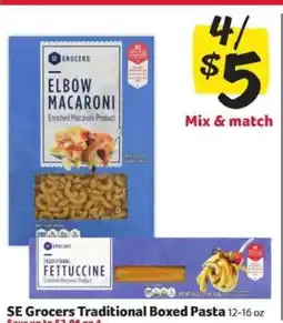 Winn Dixie SE Grocers Traditional Boxed Pasta offer