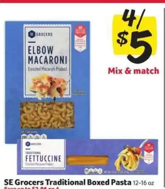 Winn Dixie SE Grocers Traditional Boxed Pasta offer