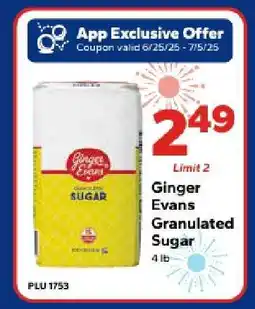 Save a Lot Ginger Evans Granulated Sugar offer