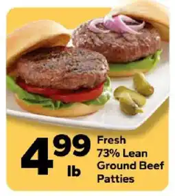 Save a Lot Fresh 73% Lean Ground Beef Patties offer
