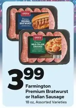 Save a Lot Farmington Premium Bratwurst or Italian Sausage offer
