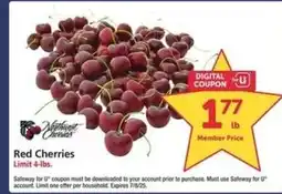 Safeway Red Cherries offer