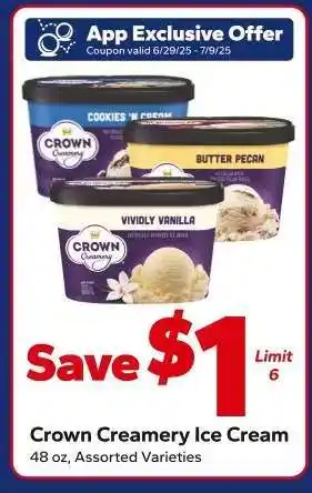 Save a Lot Crown Creamery Ice Cream offer