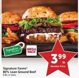 Safeway Signature Farms 80% Lean Ground Beef offer