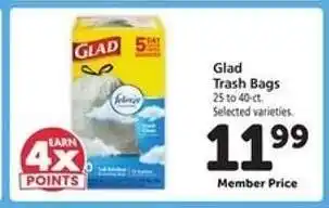 Safeway Glad Trash Bags offer