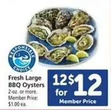 Safeway Fresh Large BBQ Oysters offer