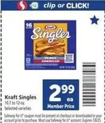 Safeway Kraft Singles offer